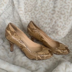 Cole Hann NikeAir Snake Embossed Leather Pumps